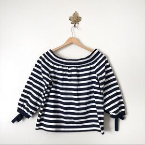 J. Crew Nautical Stripe Off the Shoulder Top NWT size 2